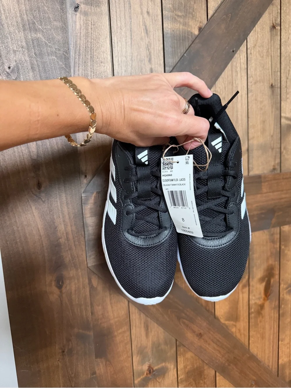 Adidas Cloudfoam Flex Slounge Shoes - Black/White